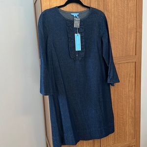 BRAND NEW Draper James Denim Bell Sleeve Dress